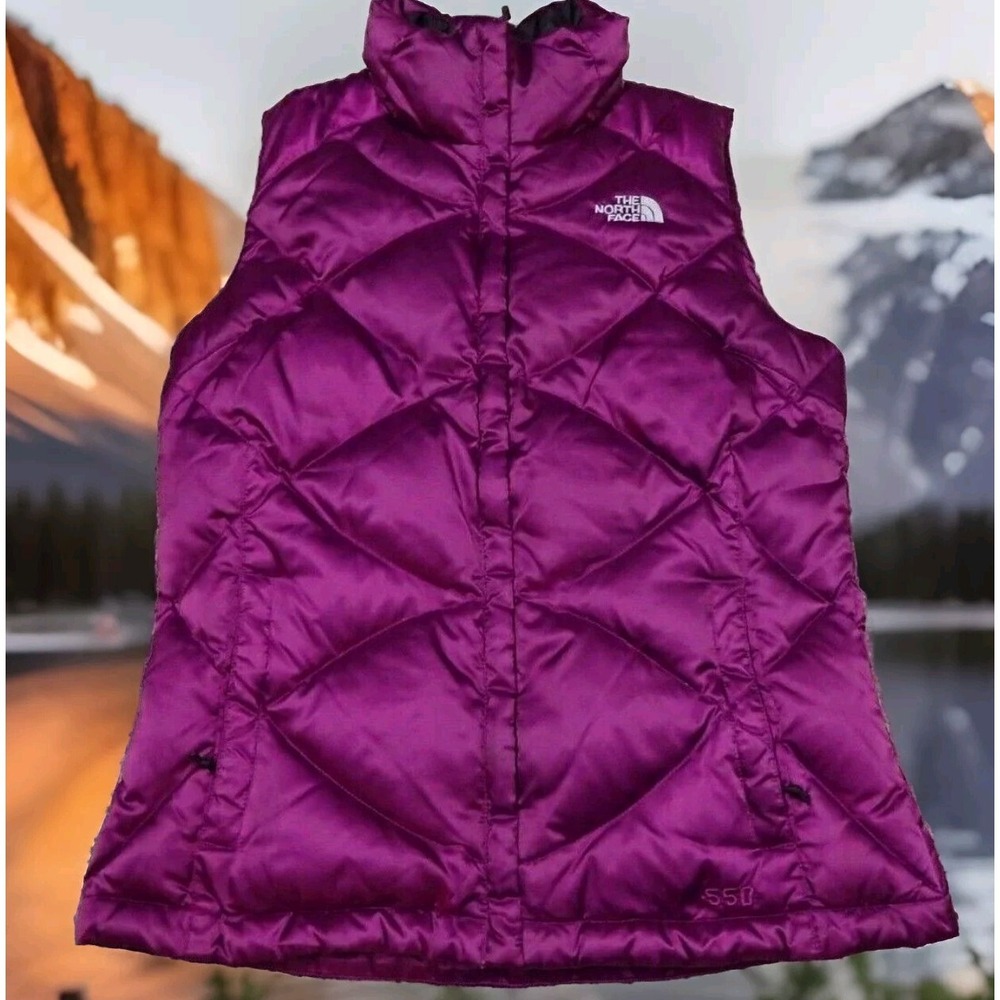 The North Face Aconcagua Vest Womens Small Purple Excellent 550 Down Puffer